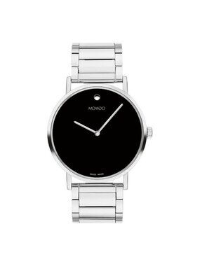 NWT Movado Signature Quartz Black Dial Unisex Watch